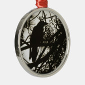 Raven Steampunk Metalen Ornament (Rechts)