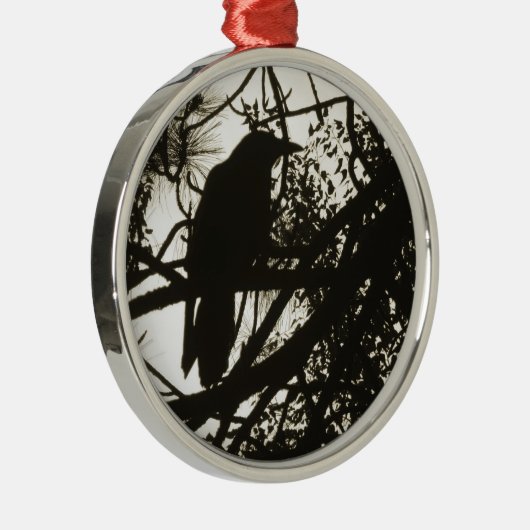 Raven Steampunk Metalen Ornament (Rechts)