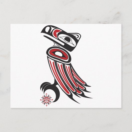 Raven steelt de zon briefkaart (Voorkant)