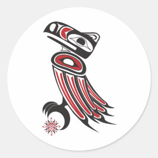 Raven steelt de zon ronde sticker