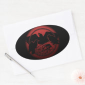 Raven Stickers Native Wildlife Raven Art Stickers (Envelop)