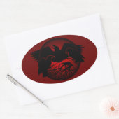 Raven Stickers Native Wildlife Raven Art Stickers (Envelop)