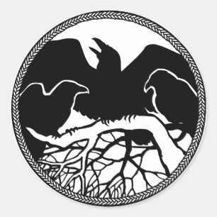 Raven Stickers Raven Gifts Raven Crow Art Stickers