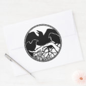 Raven Stickers Raven Gifts Raven Crow Art Stickers (Envelop)