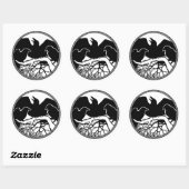 Raven Stickers Raven Gifts Raven Crow Art Stickers (Vel)