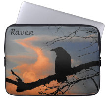 Raven Sunset Tree en Clouds