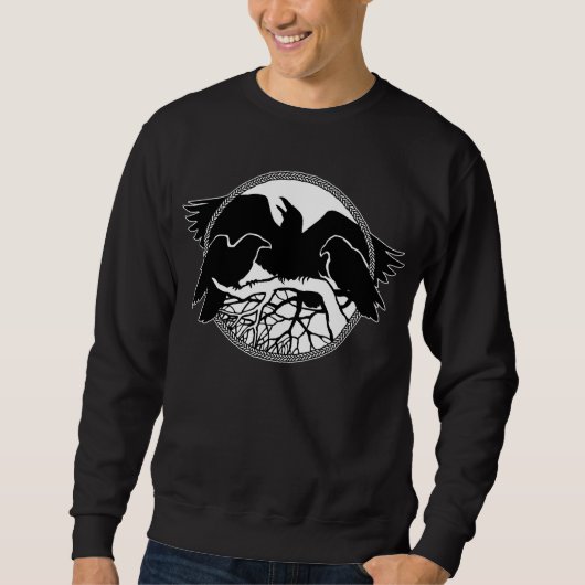 Raven Sweatshirt Unisex Raven Native Art Shirten (Voorkant)