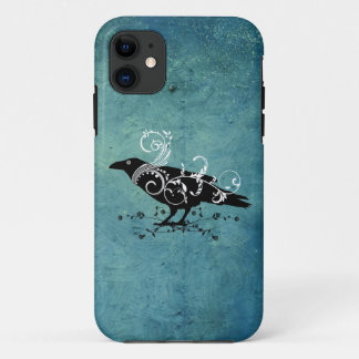 Raven & Swirls Blauwgroen Iphone 5 Hoesje