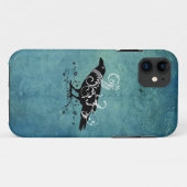 Raven & Swirls Blauwgroen Iphone 5 Hoesje (Achterkant (horizontaal))