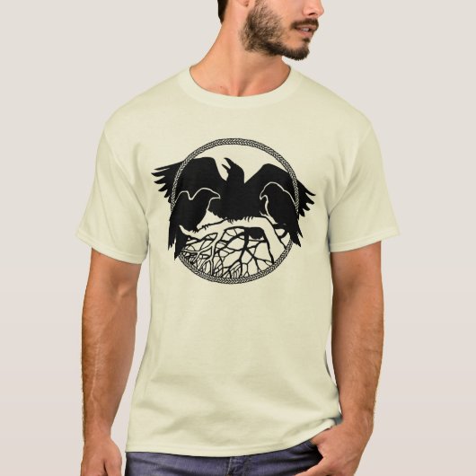 Raven T-shirt Raven Cool Crow Organic Raven Shirt (Voorkant)