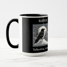Raven: Talkeetna, Alaska zwart-wit Mok