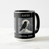 Raven: Talkeetna, Alaska zwart-wit Mok (Voorkant rechts)