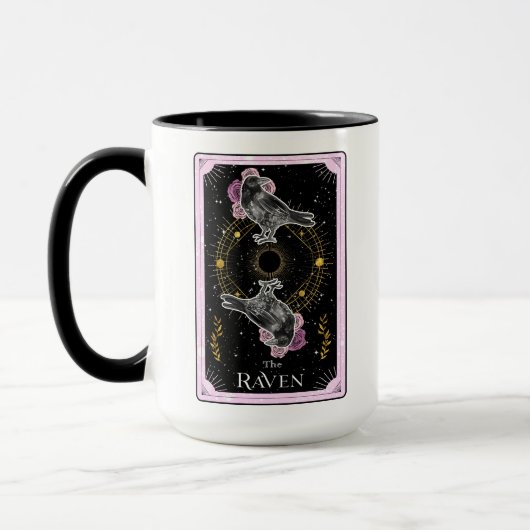 Raven Tarot Card Celestial Moon Pink Black Mok (Links)