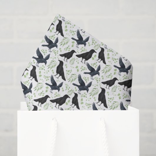 Raven Tissuepapier in Wit (Cadeauzakje)