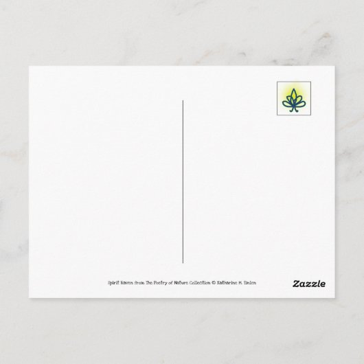 Raven Totem, Black Bird Corvid Briefkaart (Achterkant)