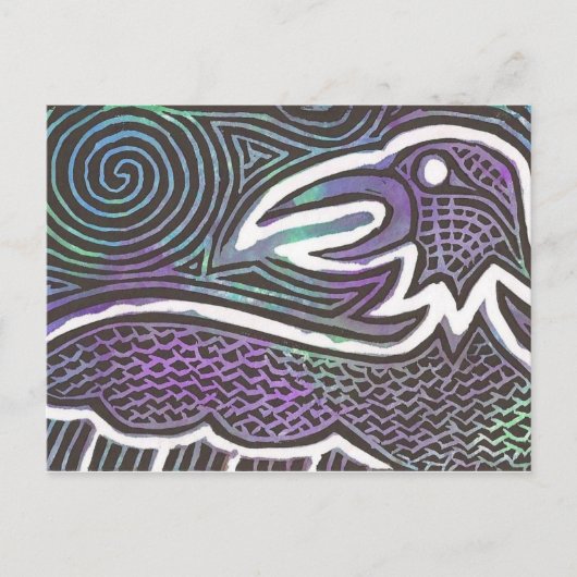 Raven Totem Briefkaart (Voorkant)