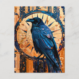 Raven Totem – Mystic Art Deco Symbol Briefkaart