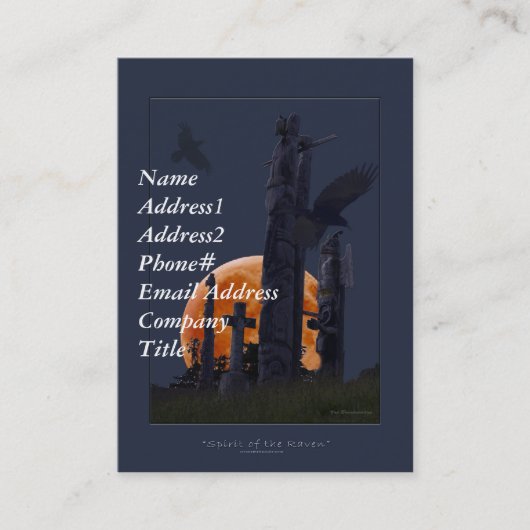 Raven & Totems Visitekaartjes (Voorkant)