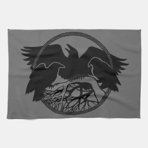 Raven Towel First Nations Raven Art Tea Towel Gift Theedoek