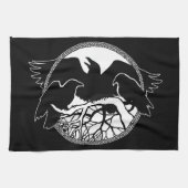 Raven Towel First Nations Raven Art Tea Towel Gift Theedoek (Horizontaal)