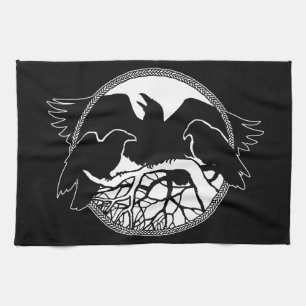 Raven Towel First Nations Raven Art Tea Towel Gift Theedoek