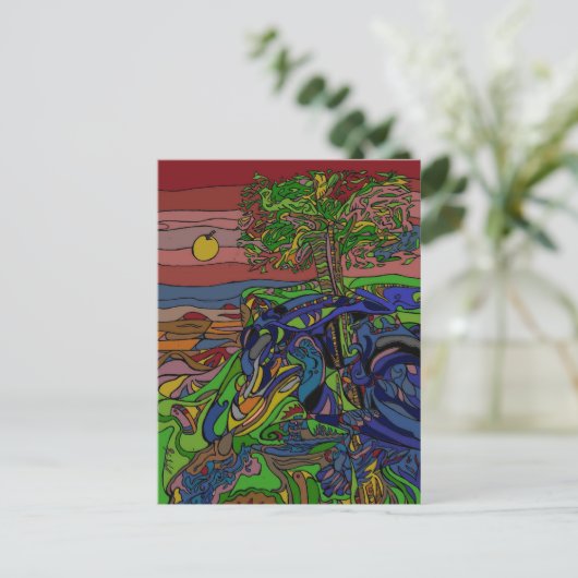 Raven Tree Briefkaart (Staand voorkant)