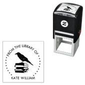 Raven Uit de bibliotheek van Round postzegel Zelfinktende Stempel (In situ)