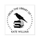 Raven Uit de bibliotheek van Round postzegel Zelfinktende Stempel (Design)