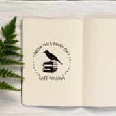 Raven Uit de bibliotheek van Round postzegel Zelfinktende Stempel
