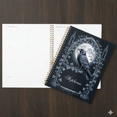 Raven Under Moon Gothic Midnight  Planner