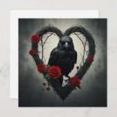 Raven Valentine´s  Feestdagenkaart (Voorkant / Achterkant)