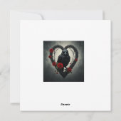 Raven Valentine´s  Feestdagenkaart (Achterkant)