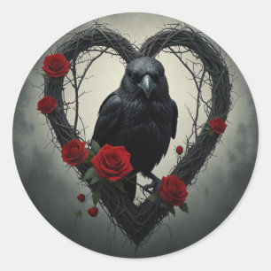 Raven Valentine´s  Ronde Sticker