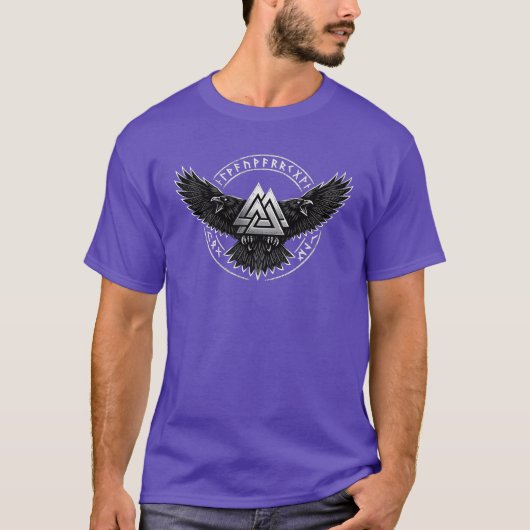 Raven Valknut Viking T-shirt (Voorkant)