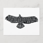 Raven van Edgar Allan Poe Typografie Briefkaart (Voorkant)