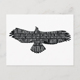 Raven van Edgar Allan Poe Typografie Briefkaart