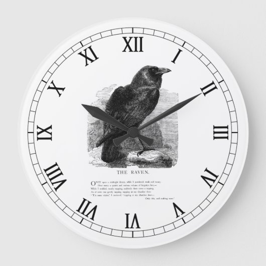 Raven van Edgar Allen Poe Grote Klok (Voorkant)