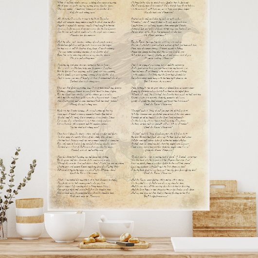 Raven van Edgar Allen Poe Poster (Keuken)