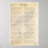 Raven van Edgar Allen Poe Poster (Voorkant)