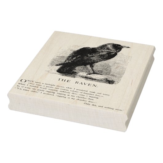 Raven van Edgar Allen Poe Rubberstempel (Stempel)