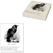 Raven van Edgar Allen Poe Rubberstempel (Gestempeld)