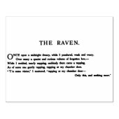 Raven van Edgar Allen Poe Rubberstempel (Afrduk)