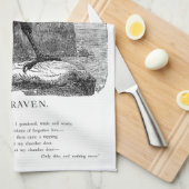 Raven van Edgar Allen Poe Theedoek (Quarter Fold)