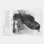 Raven van Edgar Allen Poe Theedoek (Horizontaal)