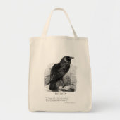 Raven van Edgar Allen Poe Tote Bag (Voorkant)