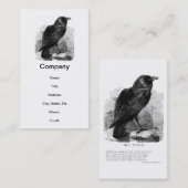 Raven van Edgar Allen Poe Visitekaartje (Voorkant / Achterkant)