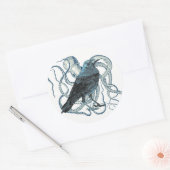 Raven verstrikt door octopus Sticker (Envelop)