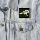 Raven Vierkante Button 5,1 Cm (In situ)