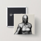 Raven Vierkante Button 5,1 Cm (Voorkant /achterkant)