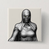 Raven Vierkante Button 5,1 Cm (Voorkant)